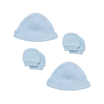 หมวกและถุงมือเด็กทารก mothercare blue hat and mitts set RA551