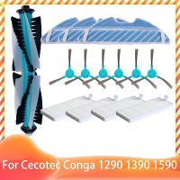 HOT LOZKLHWKLGHWH 576[มาแรง] สำหรับ Cecotec Conga 1290 1390 1590ลูกกลิ้งเครื่องดูดฝุ่นหุ่นยนต์แปรงด้านหลักไม้ถูพื้นตัวกรอง Hepa อุปกรณ์อะไหล่เปลี่ยน