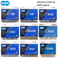 X9 X8 KMC X11 X10 X12 EL SL Road/ห่วงโซ่จักรยาน MTB 8V 9V 10V 11V 12V 118L 126Lbike พร้อมด้วย Quick-Link สำหรับ SHIMANO SRAM