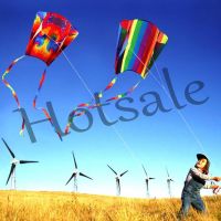 【hot sale】 ▽ B32 BB New Rainbow Parafoil Kite With Tails Soft Kite Flying Toys Give 30m Kite Line