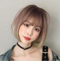 TSE สั้น Bobo วิกผมสำหรับแฟชั่นผู้หญิง33ซม.Bobhaircut ผมสั้นตรงกับ Bangs การออกแบบที่สมจริง D3113