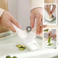 2 In 1 Multi-function Slicer Vegetable Cutter Garlic Grinding Double-sided Vegetable Chopper Protect Hands Kitchen Accessories