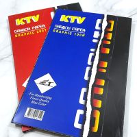 กระดาษคาร์บอน KTV Graphic Paper 100H สีน้ำเงิน / 200T สีดำ (1 กล่อง)