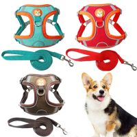 【FCL】▲๑✻ 2Pcs/Set Dogs Harness Leash Reflective Strips Prevent Rushing Out Breathable Chest for Small Medium