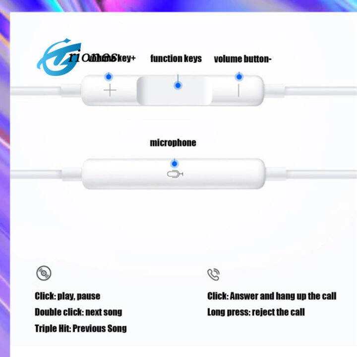 หูฟังสเตอริโอแบบมีสายประเภท-c-สเตอริโอในหูหูฟังเออร์โกโนมิคเล่นเกมสำหรับ-ios-android-k18