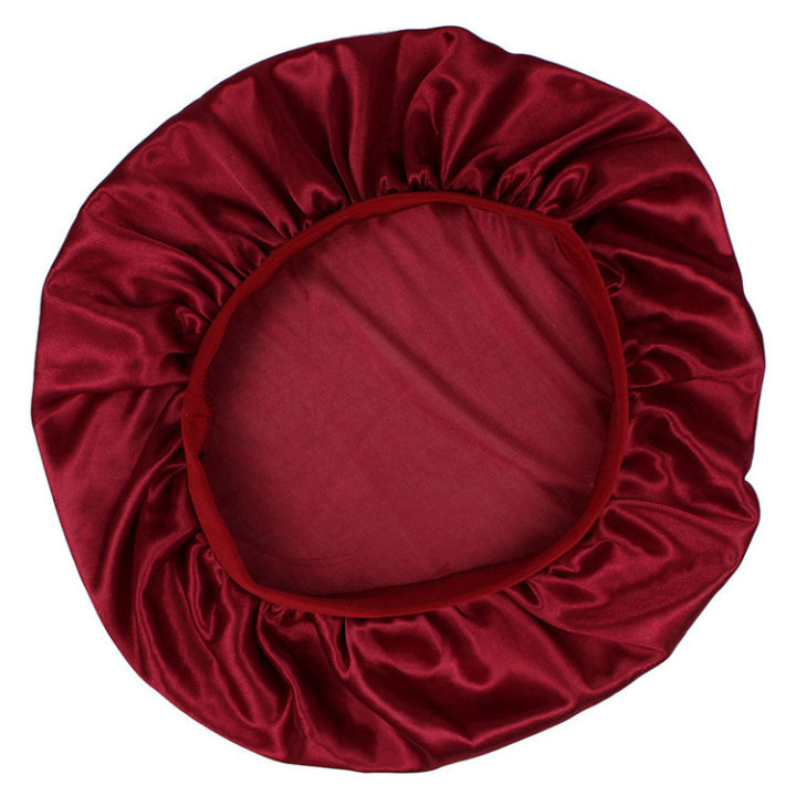cod-อีคอมเมิร์ซ-หนังเทียม-หมวกนอนผ้าไหมแท้-หมวกเคมีบำบัดยืดหยุ่นขอบกว้าง-silky-bonnet-ca