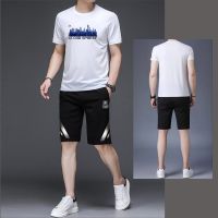 【Ready】? rooster mens casl sports suit ice silk new summer loose brele set men