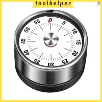 【toolhelper】นาฬิกาจับเวลา นับถอยหลัง สเตนเลส แม่เหล็ก 60 นาที ไม่ต้องใช้แบตเตอรี่ สําหรับห้องครัว ห้องเรียน การสอน ทําอาหาร สํานักงาน