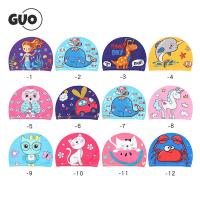 Kids Cute Cartoon Printing Design Swimming Cap Girl Boy Swim Cap Fashion Swimming Gear Wholesale Swim Caps