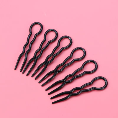 ETEREAUTY 12 pcs Office Lady สไตล์ Fast Spiral Hairpin U รูปผม Braid Pins จัดแต่งทรงผมเครื่องมือ (Black &amp; Coffee)