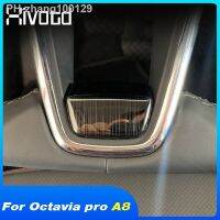 For Skoda Octavia Pro A8 Car Steering Wheel Trim Cover Chrome Styling Interior Parts Stainless Steel Sequins Panel Sticker 2021