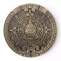 ♘▤▼ Aztec Solar Calendar Belt Buckle Mysterious ancient Mayan civilization pattern