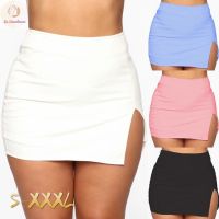 COD ❍▼ CUZ81VG V SHOP Ladys Fashion Short Skirt Thigh Split Mini Short Skirt Big Butt Club Night Color Short Skirt