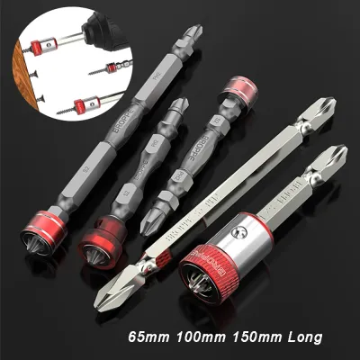 Magnetic S2 Alloy Phillips Double Head Screwdriver Bits 65mm 100mm 150mm Long Cross Bit Electric Screwdriver Tools High Hardness Screw Nut Drivers