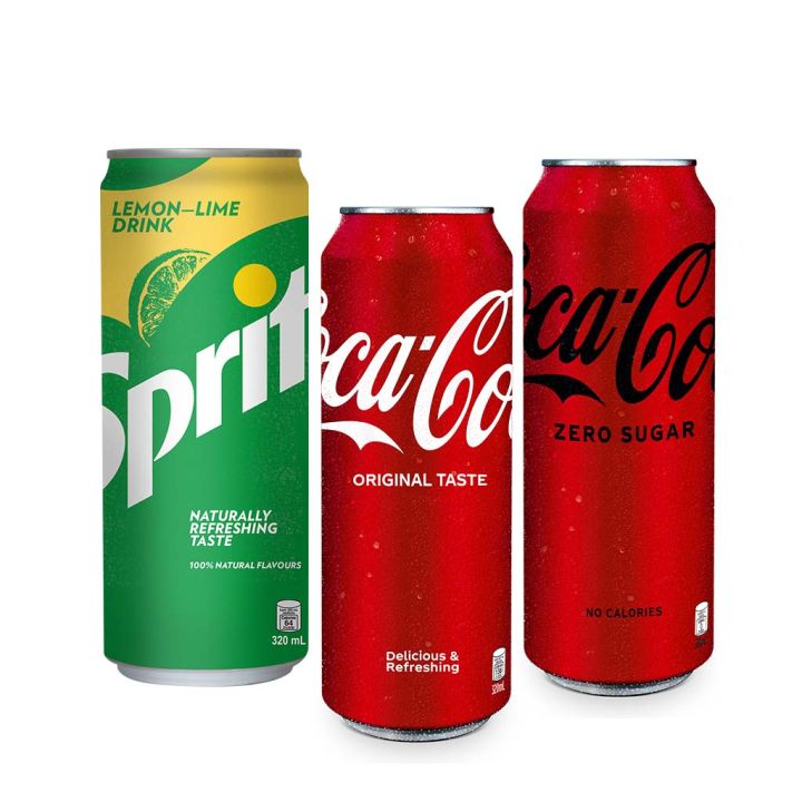 ♙Coke, Coke Zero, Sprite 320mL Rainbow Pack | Lazada PH