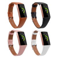 ☍☁ S/L Women Genuine Leather Watch Band Wristband Strap for Fitbit Charge 3 Charge 3 SE Replacement Watchband for Fitbit Charge3