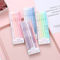 6Pcs/Set Gel Pens Set Student 0.5mm Black Ink Needle Tips Stationery School Office Supplies Signatory Pen