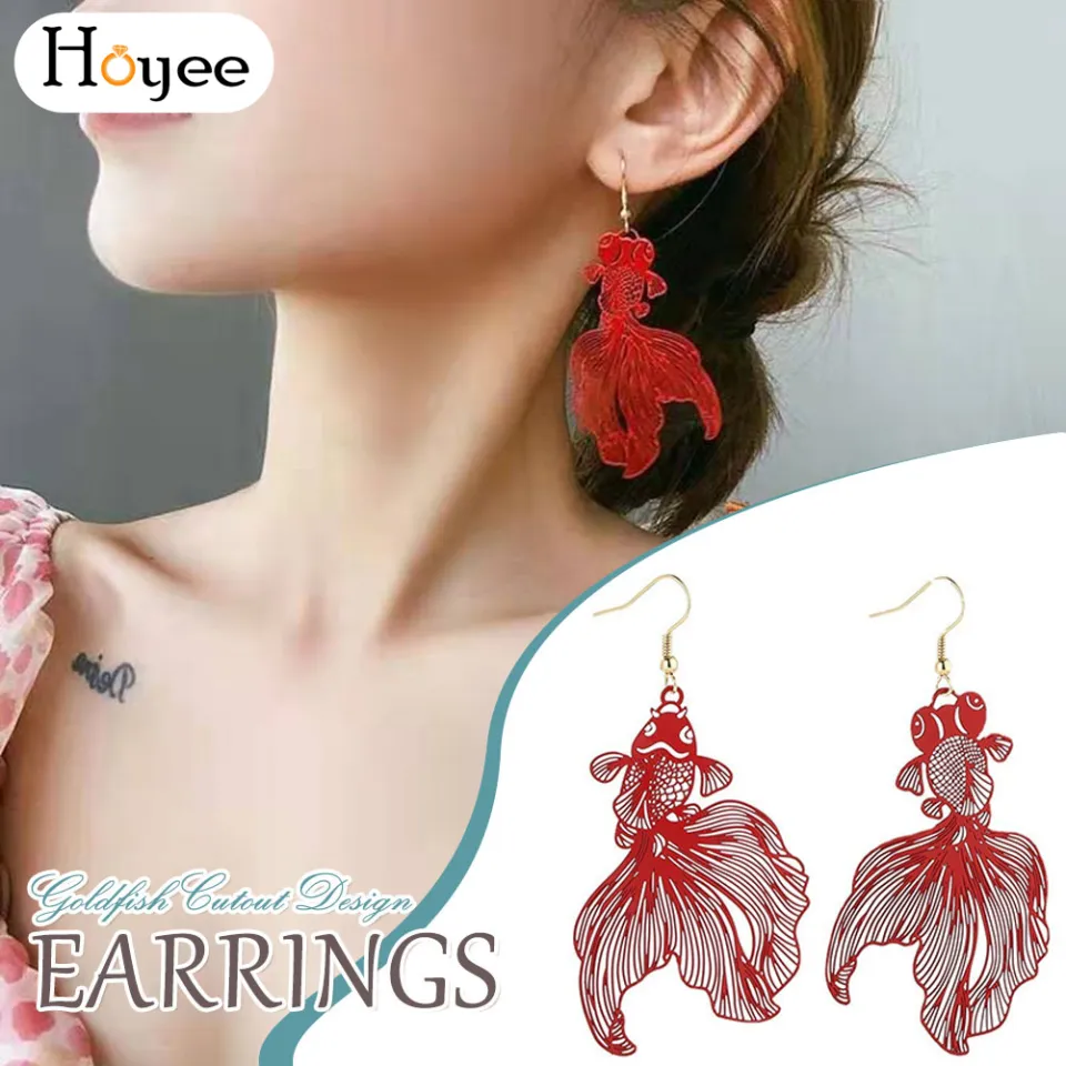 ₪23-1pair Blessing Red Lucky Chinese Style New Year Festive Pearl Earring  Text Hollow Retro Style Earrings Female Weddingdro-Description