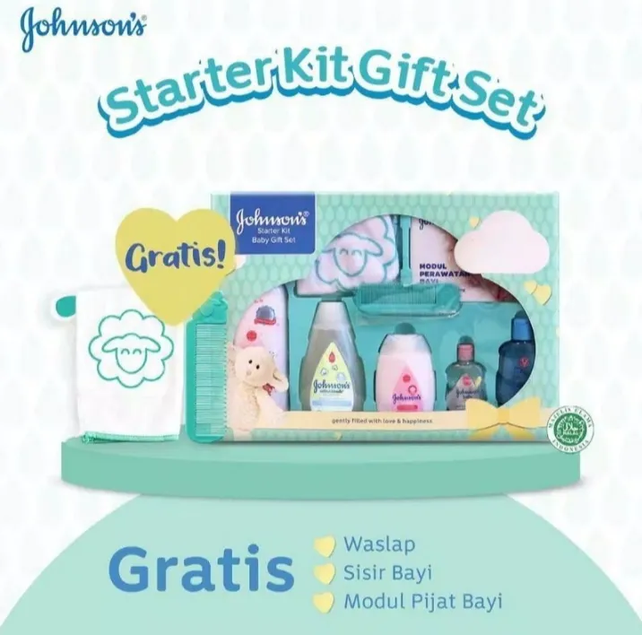 JOHNSON'S Baby Shower Gift Set Paket lengkap Hadiah Bayi Lazada
