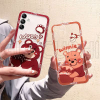 เคสโทรศัพท์ Galaxy A54 5G A34 5G A24 A14 5G M14 5G 2023มือถือยอดนิยมลายการ์ตูนน่ารักสตรอเบอร์รี่หมีปกป้องทุกส่วนของกล้องซิลิโคนใสนิ่มเคสSamsung A14 5G เคสโทรศัพท์