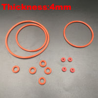 【2023】9pcs 65x4 65*4 68x4 68*4 70x4 70*4 (OD*Thickness) 4MM Thickness Food Grade Red Silicone Rubber Oil Seal O Ring O-Ring Gaskes