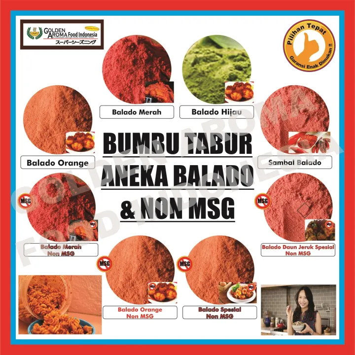 Aneka Bubuk Bumbu Tabur Snack Rasa Balado 1kg Untuk Keripik Singkong