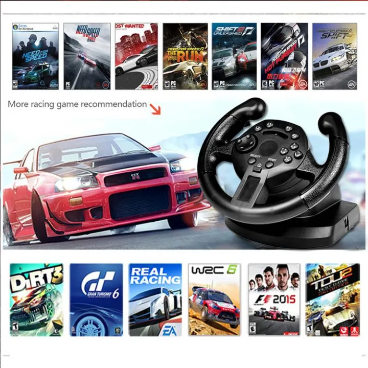 เกมแข่งรถพวงมาลัยคอนโซลจำลองขับรถ Gamepad สำหรับ PS3/PC (D-INPUT/X