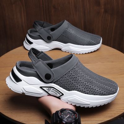 [Sports Shoes Store]2022 ใหม่รองเท้าแตะผู้ชายขนาดใหญ่รองเท้าแตะครึ่งรองเท้าแตะนักเรียนรองเท้าแตะนิ้วเท้ารองเท้าแตะชายหาด รองเท้าหัวโต