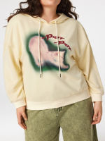 Cider Terry Hooded Kitten Graphic Hoodie Curve &amp; Plus