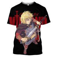 Viking Vinland Saga Anime T-shirt Sleeves 3D Printed Street Clothing Mens and Womens Fashion Large Shirts Harajuku Childrens Top Clothing