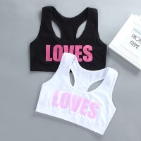 2 pieces Girls Underwear Teenage Training Bra For Girl Cat Print Sports Bra Top For Teens 6-12 Years Adolescente Lingerie