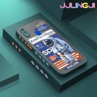 Jjlingji เคสสำหรับ VIVO Y91 Y91i Y95แฟชั่น NASA Space บางมีน้ำค้างแข็งโปร่งใสแข็งขอบสี่เหลี่ยมกันกระแทกรูปแบบปลอกซิลิโคนคลุมทั้งหมดป้องกัน Softcase