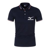 High Quality Mens Breathable Polo Shirt Summer New Mizuno Cotton Mens T-Shirt Casual Lapel Shirt Fashion Short Sleeve S-4XL