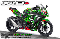 สติ๊กเกอร์แต่งลายรถ KAWASAKI NINJA 300 ลาย X-18