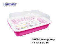 DNA.BIG.SIZE - Keyway K-439 ที่คว่ำแก้วพร้อมฝา , วางช้อน , ใส่ผักผลไม้ได้ หรือ สามารถเป็นตระกร้าล้างผักพร้อมถาดรองได้