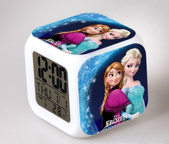 worth-buy-ภาพยนตร์-queen-princess-annaelsa-หิมะโอลาฟไฟแฟลช-led-chaging-นาฬิกาปลุกดิจิตอลนาฬิกาเด็กห้องนอนไฟกลางคืนนาฬิกา