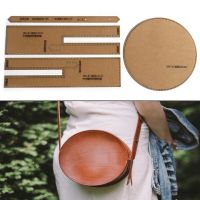 1Set DIY Kraft Paper Template New Creative Round bag Shoulder Bag Crossbody Bag Leather Craft Pattern DIY Stencil Sewing Pattern