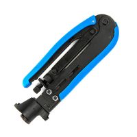 RG59/RG6 Coaxial Cable Extrusion Pliers Crimping Pliers F-Head Network Crimping Pliers Extrusion Tool Durable Blue&amp;Black