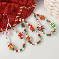 Winter-themed Mobile Phone Strap Festive Mobile Phone Strap Snowman Hat Mobile Phone Strap Crystal Beaded Mobile Phone Strap Santa Claus Mobile Phone Strap