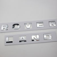 สัญลักษณ์หมวกฝากระโปรงหน้ารถยนต์สำหรับ LAND ROVER สติกเกอร์ตัวอักษรโลโก้ลำต้นด้านหลังสีเงินสดใสสำหรับ Discovery 3 4 Range Rover Evoque Sport