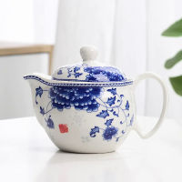 จีนสีฟ้าและสีขาวพอร์ซเลนหม้อชา,กาน้ำชาเซรามิกที่สวยหรู,ชุดน้ำชากังฟู,พอร์ซเลน T Eaware กระถางดอกไม้หม้อชา