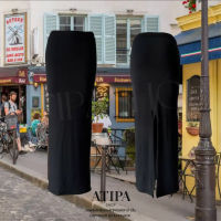 Atipashop - BISA RAYON SKIRT กระโปรงยาว ทรงผ่าหลัง ผ้าสองชั้น