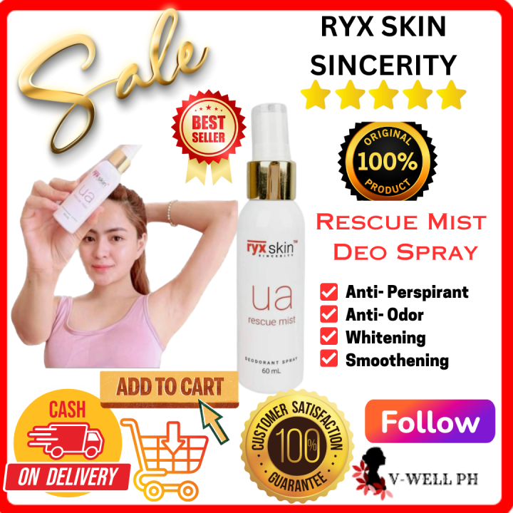 Ryx Underarm UA Mist 60ml Deodorant Spray (Whitening underarm and