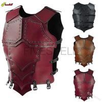 Adult Men Steampunk Medieval Dark Rogue Warrior Armor Cuirass Viking Knight Cosplay Costume Leather Body Chest Armour Halloween