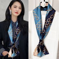 Spring and Autumn Satin Ribbon Long Strip Small Silk Scarf Scarf Womens Long Decorative Scarf Womens Headscarf Tie Gifts