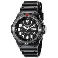 Casio EAW-MRW-200H-1BV Mens MRW200H-1BV Black Resin Dive Watch