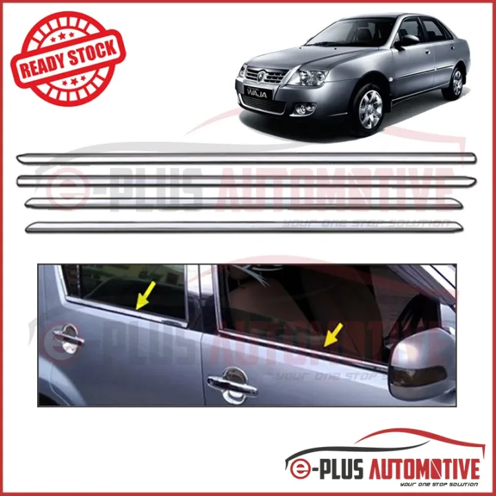 Proton Waja Chrome Stainless Steel Door Belt Moulding Window Trim (4