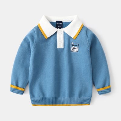 2-7T Infant Winter Boys Sweater Kid Baby Clothes Knit Pullover Top Long Sleeve Loose Childrens Knitwear Outfit
