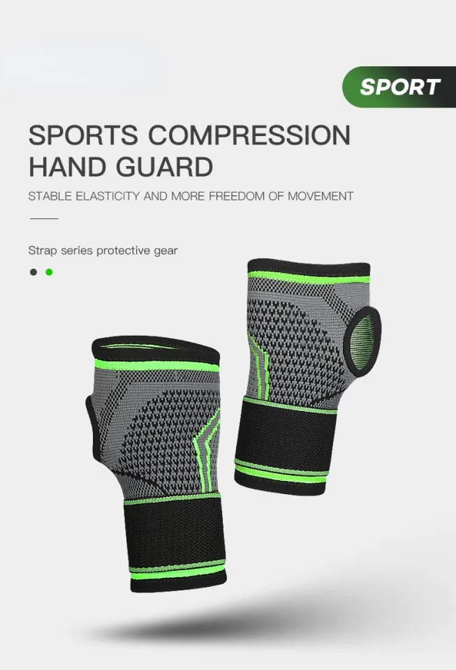 Grofry Mumian Wrist-guard Hook and Loop Closure Breathable Skin-friendly  Compression Strap Protector Gloves Wristbands for Baseball M 