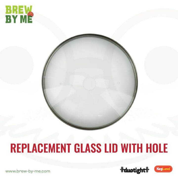 Replacement Glass Lid with Hole ฝาปิด อะไหล่สำรองสำหรับ 35L BrewZilla / Robobrew / DigiBoil